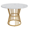 Dining Table and Chairs Set for 4 Marble Effect Dining Table with 4 Green Chairs