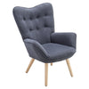 Upholstered Linen Accent Sofa Button Tufted Armchair High Back Lounge Chair Seat