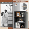 4-tier Storage Shelf Wood Bookcase Floor Standing Bookshelf
