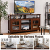 TV Stand for 65" TV Fireplace TV Stand Entertainment Center Storage Cupboard