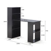 Computer Desk Bookshelves Workstation Corner Study Table Storage Combo Black