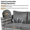 Rattan Garden Furniture Conservatory 8 Seater Corner Sofa Set with Coffee Table