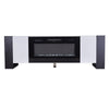 Electric Fireplace With TV Stand Unit Cabinet Fire 36in Heater Flame Living Room
