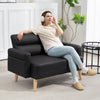 Small 2 Seater Sofa, Faux Leather Loveseat Couch for Living Room, Bedroom