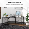 Industrial Corner Desk Large L Shaped Computer Table Home Office Workstation