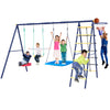 Kids Swing Set Garden Toy Boys & Girls Single Steel 3-12 Years Outdoor Play New