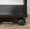 Open Wardrobe on Wheels, Bedroom Wardrobe Black 41-2-2