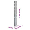 Garden Fence Posts 10 pcs Silver 180 cm Galvanised Steel