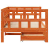 Daybed with Drawers Wax Brown 80x200 Solid Wood Pine Y4S9
