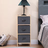 Slim 3 Drawers Storage Unit Organizer for Living Room Snack Storage Shelf Tall