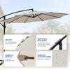 3M Banana Parasol Sun Shade Patio Hanging Umbrella Cantilever Canopy Beige