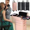 Large Vanity Makeup Beauty Cosmetic Case Trolley Nail Storage Box on Wheels