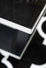 Giovani 4 Black White High Gloss Glass Dining Table