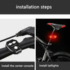 Bicycle Tail Light Rechargeable Smart Remote Control Turn Signal Warning Lamp