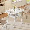 Dining Table for 2 People, 31.5'' Modern Small Kitchen Table with Storage Shelf