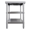 Stainless Steel Kitchen Work Bench Catering Table Worktable W/Undershelf, Wheels