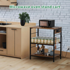 Kitchen Bakers Rack Steel Wood Multi Tier Microwave Oven Stand Coffee Bar Statio
