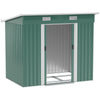 7 x 4ft Outdoor Garden Storage Shed for Backyard Patio Green