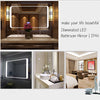 Modern Makeup Mirrors LED Lighting Rectangle Bathroom Mirror Anti-Fog Wall Mount