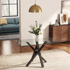 Luxury Dining Table Set Kitchen Table and Chairs Round/Square Metal Glass Table
