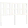 Lechnical BQ Bed Frame with Headboard White 120 x 200 in Solid Wood, Bed M3Q0