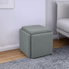 5-in-1 Stool Set Upholstered Nested Stools Sofa Footstool Cube Dining Chair Seat