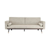 Cream Sofa Bed 3 Seater Faux Suede Click Clack - Jenna
