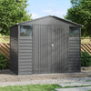 8x5.7ft Metal Garden Shed Galvanised Steel Storage House With Lockable Door NEW