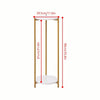 90cm Plant Stand Plant Holder Tall Side End Table 2-Tier with Golden Metal Frame