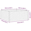 Garden Planter 110x110x46 Impregnated Wood Pine F9P5