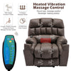 Electric Recliner Chair Lounge Massage Armchair Single Sofa with 2 Cup Holders