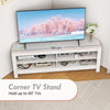 Corner TV Stand 3-Tier Entertainment Center Console Table w/Shelves