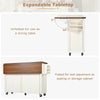 ROLLING KITCHEN MICROWAVE ISLAND WITH FLEXIBLE STORAGE KITCHEN UNIT TROLLEY CART