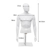 123cm Men Mannequin Torso Upper Body Manikin Realistic Male Shop Window Display