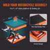 1100LBS Motorcycle Scissor Lift Jack with Wide Deck & Safety Pin