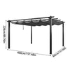 13FT Aluminum Pergola Awning Gazebo Outdoor Canopy Furniture Barbecue Shelter