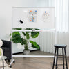 Double-Sided Magnetic Mobile Whiteboard Adjustable Mobile Rolling Erase Board