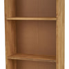 Panana Bookcase Low Narrow Display with 3 Shelves Solid Pine Book Storage Rack