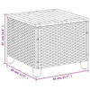 Garden Table Outdoor Dining Beige Poly Rattan Acacia Wood