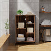 Bathroom Cabinet Shelf Cupboard Bedroom Storage Unit Brown Wooden Furniture