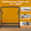 Heavy Duty Double Clothes Rail Rack Garment Hanging Display Stand Shoes Shelves