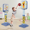 Basketball Hoop Soccer Set, 3-in-1 Kids Basketball Stand Sports Activity Center