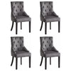 1/2/4/6 Dining Chairs Armchair High Back Linen/Velvet Upholstered Wood Legs Home