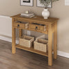 Console Table 2 Drawer Corona Hall Mexican Solid Pine Waxed