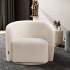 Teddy Fleece Upholstered Swivel Chair Round Accent Tub Seat Sofa Club Armchair