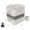 Large 24L Portable Toilet Flushing Chemical Potty Camping Caravan Easy Cleaning