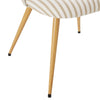Dusk Iris Natural Stripe Linen Set of 2 Dining Chairs RRP £129
