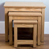 Set of 3 Nest of Tables Nesting Coffee Side End Wooden Nest Furniture Ash Veneer