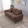 Panana Linen Fabric 2 & 3 Seater Sofa Couch with Wood Legs 3 Colours