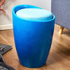 Storage Stool w/ Faux Leather Ottoman Seat Toys Holder ABS Plastic Foam | 51cm